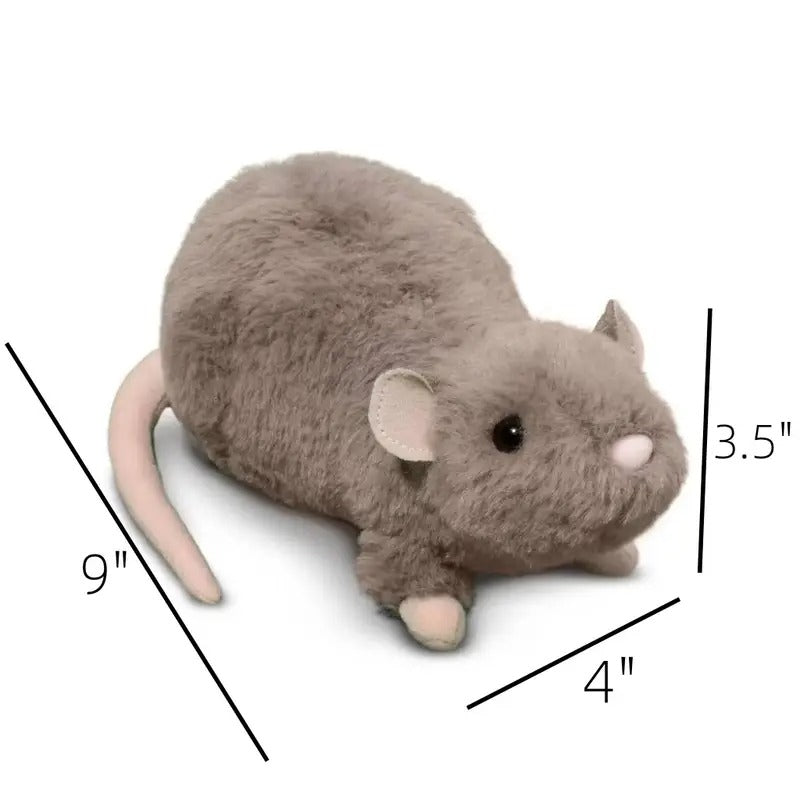 Ralph Rat Plush Toy, 9" Gray Brown Stuffed Animal Mouse, Cuddly Soft Pet Replica for Home Decor or Gift, Back to School Promotion, Fall Seasonal Offer, Realistic Design with Detailed Features, Perfect for Collectors and Animal Lovers,&nbsp;